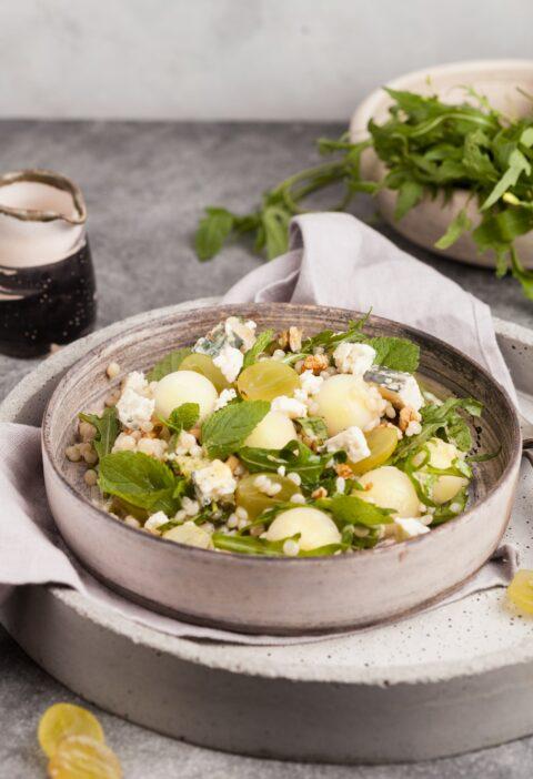 sättigender Couscous Salat mit Feta